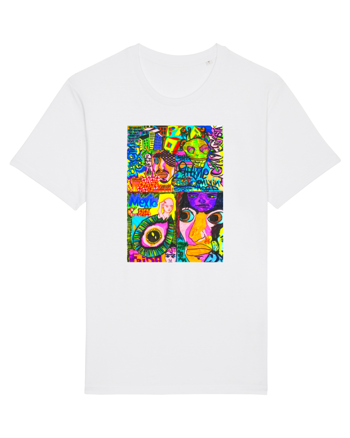 Tricou mânecă scurtă Unisex Rocker White