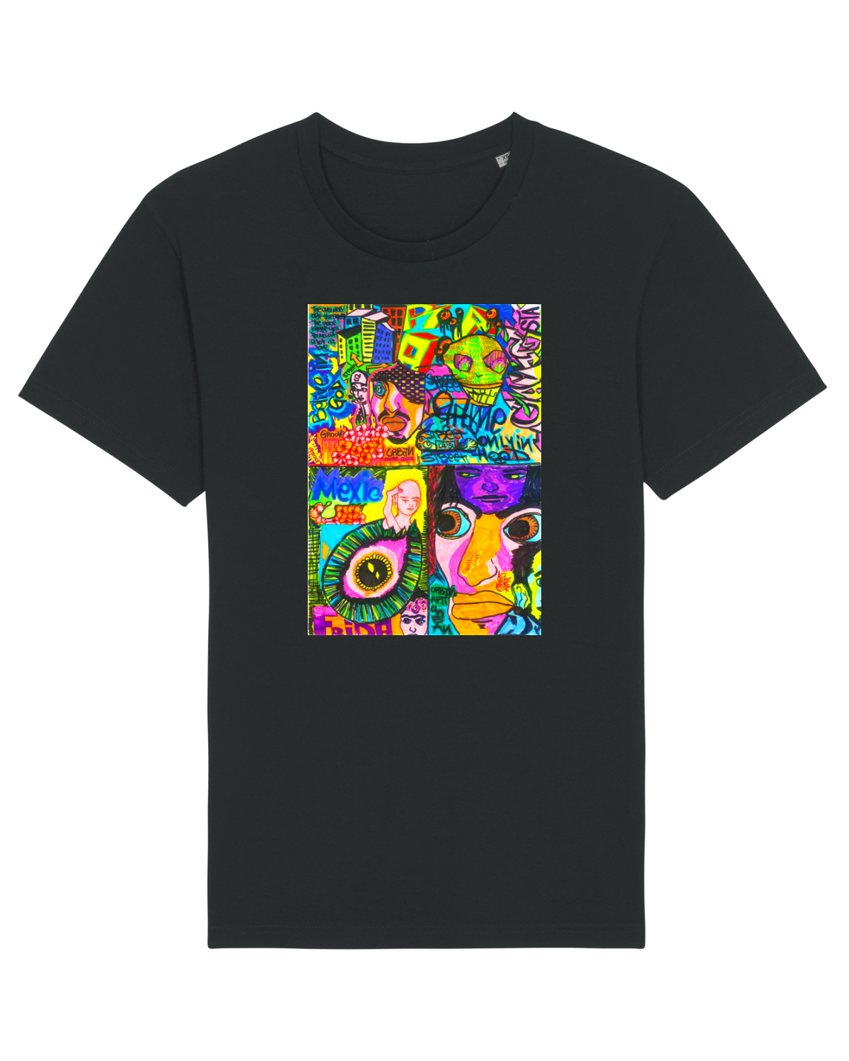 Tricou mânecă scurtă Unisex Rocker Black