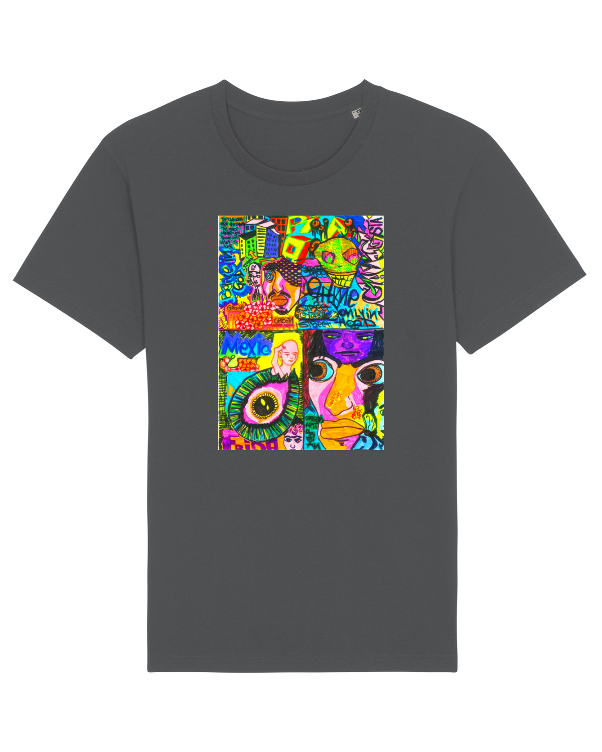 Tricou mânecă scurtă Unisex Rocker Anthracite