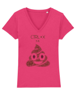 Ctrl+x  the Crap Tricou mânecă scurtă guler V Damă Evoker