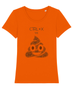 Ctrl+x  the Crap Tricou mânecă scurtă guler larg fitted Damă Expresser