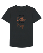Coffee First Tricou mânecă scurtă guler larg Bărbat Skater