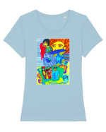 Star Tricou mânecă scurtă guler larg fitted Damă Expresser