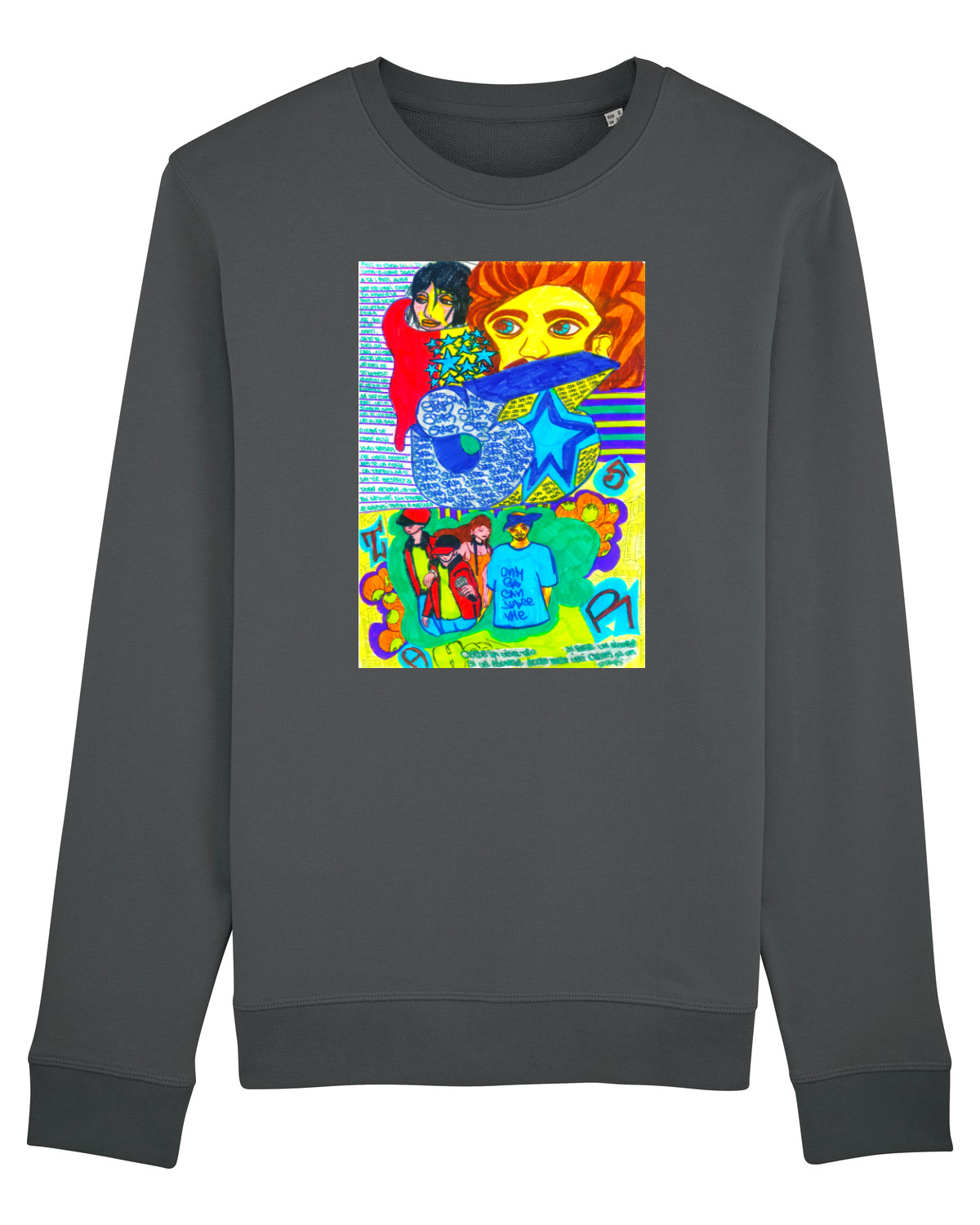 Bluză mânecă lungă Unisex Rise Anthracite