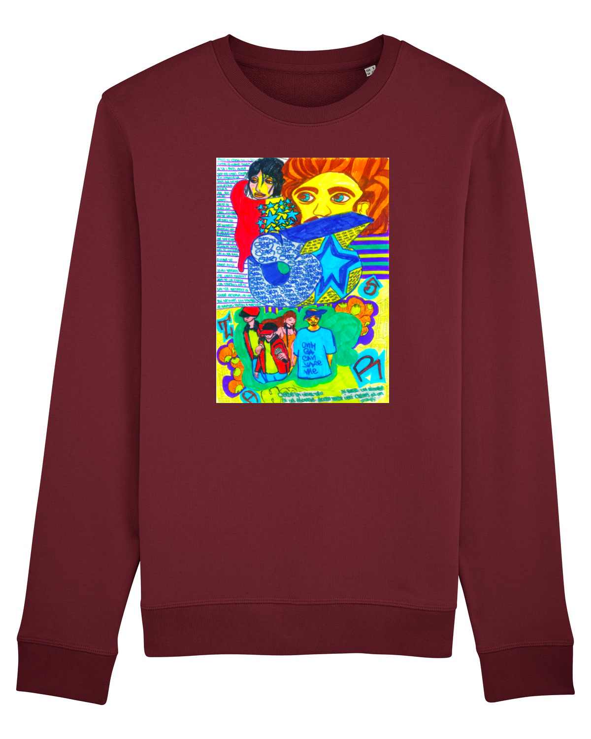 Bluză mânecă lungă Unisex Rise Burgundy