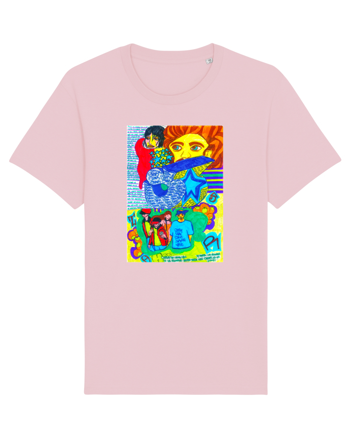 Tricou mânecă scurtă Unisex Rocker Cotton Pink