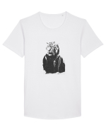 Cool Funky  Tigre Tricou mânecă scurtă guler larg Bărbat Skater