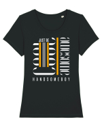 Handsomeboy Tricou mânecă scurtă guler larg fitted Damă Expresser
