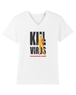 Kill Virus Tricou mânecă scurtă guler V Bărbat Presenter