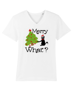 Merry what? Tricou mânecă scurtă guler V Bărbat Presenter