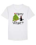 Merry what? Tricou mânecă scurtă guler larg Bărbat Skater