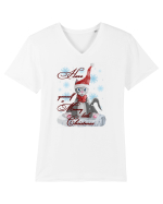 Meowy Christmas Tricou mânecă scurtă guler V Bărbat Presenter