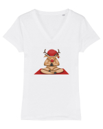 Ren meditatie Tricou mânecă scurtă guler V Damă Evoker