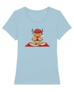 Ren meditatie Tricou mânecă scurtă guler larg fitted Damă Expresser