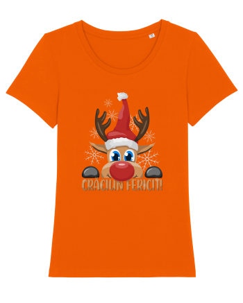 Craciun fericit cu ren Bright Orange