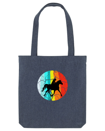 Retro Horse Riding Desugn Midnight Blue