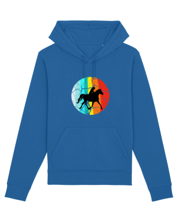 Retro Horse Riding Desugn Royal Blue