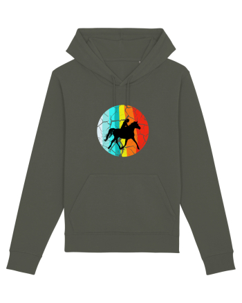 Retro Horse Riding Desugn Khaki