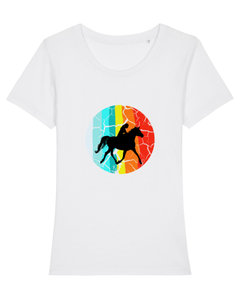 Retro Horse Riding Desugn White