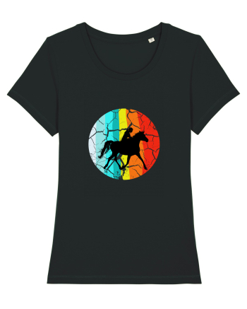 Retro Horse Riding Desugn Black