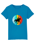 Retro Horse Riding Desugn Tricou mânecă scurtă  Copii Mini Creator