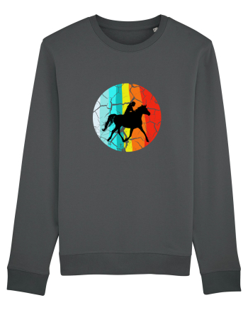 Retro Horse Riding Desugn Anthracite