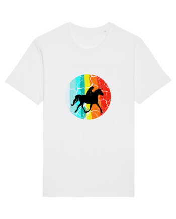 Retro Horse Riding Desugn White
