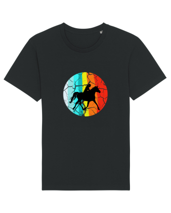 Retro Horse Riding Desugn Black