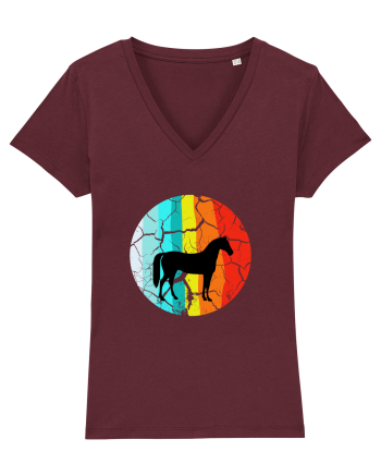 Retro Horse Design Burgundy