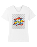Romengleza Tricou mânecă scurtă guler V Bărbat Presenter