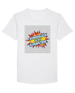 Romengleza Tricou mânecă scurtă guler larg Bărbat Skater