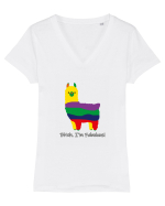 Lama Design Tricou mânecă scurtă guler V Damă Evoker