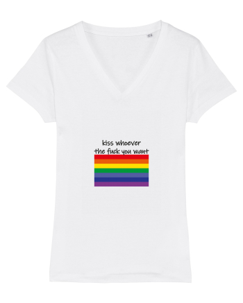 LGBT Kiss Design White