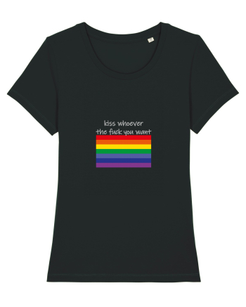 LGBT Kiss Grey Design Black