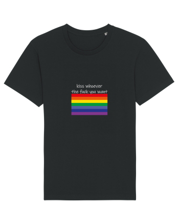 LGBT Kiss Grey Design Black