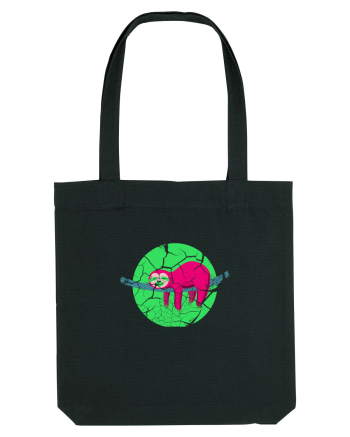 Vintage Lazy Sloth Design Black