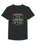 Yeah It's Christmas Bitch Tricou mânecă scurtă guler larg Bărbat Skater