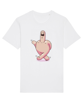 flip off man White