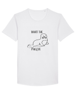 Phoque Design Tricou mânecă scurtă guler larg Bărbat Skater