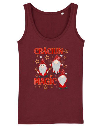 Craciun magic cu gnomi Burgundy