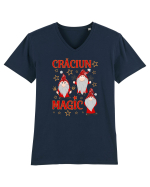 Craciun magic cu gnomi Tricou mânecă scurtă guler V Bărbat Presenter