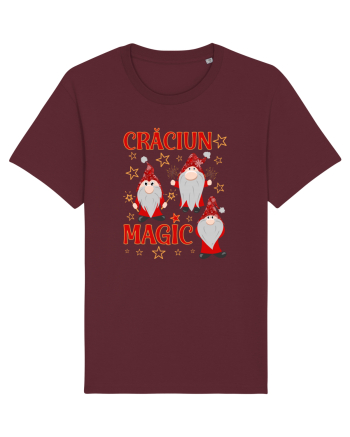 Craciun magic cu gnomi Burgundy