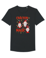 Craciun magic cu gnomi Tricou mânecă scurtă guler larg Bărbat Skater