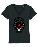 Heart Rate Monitor Tricou mânecă scurtă guler V Damă Evoker