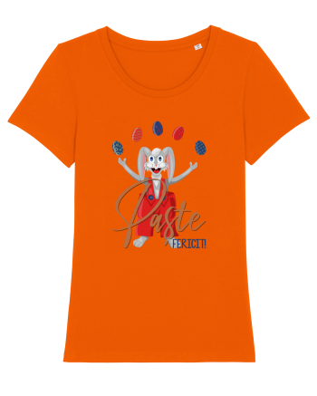 Iepure jongler + text Bright Orange