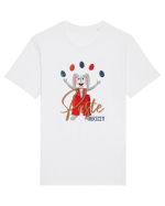 Iepure jongler + text Tricou mânecă scurtă Unisex Rocker
