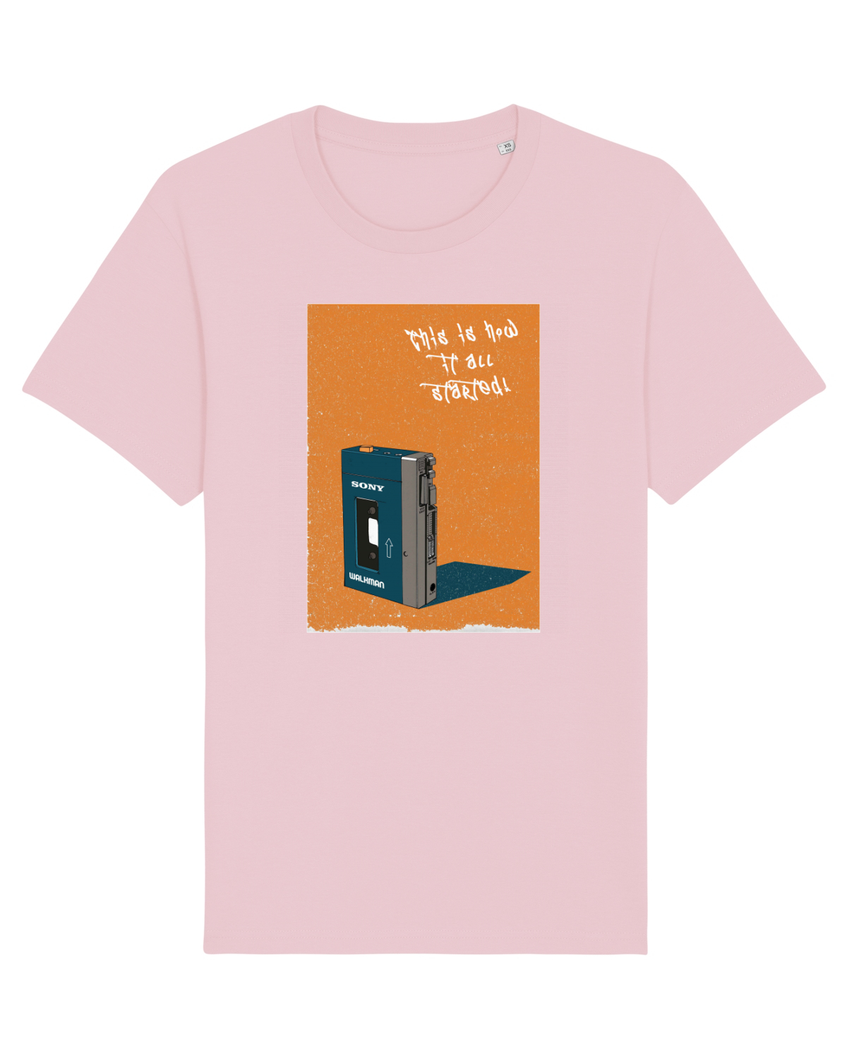 Tricou mânecă scurtă Unisex Rocker Cotton Pink