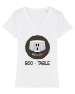 Boo-table Tricou mânecă scurtă guler V Damă Evoker
