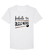 Iubiti si bilele negre Tricou mânecă scurtă guler larg Bărbat Skater