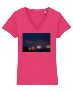 BIG City Lights Design Tricou mânecă scurtă guler V Damă Evoker